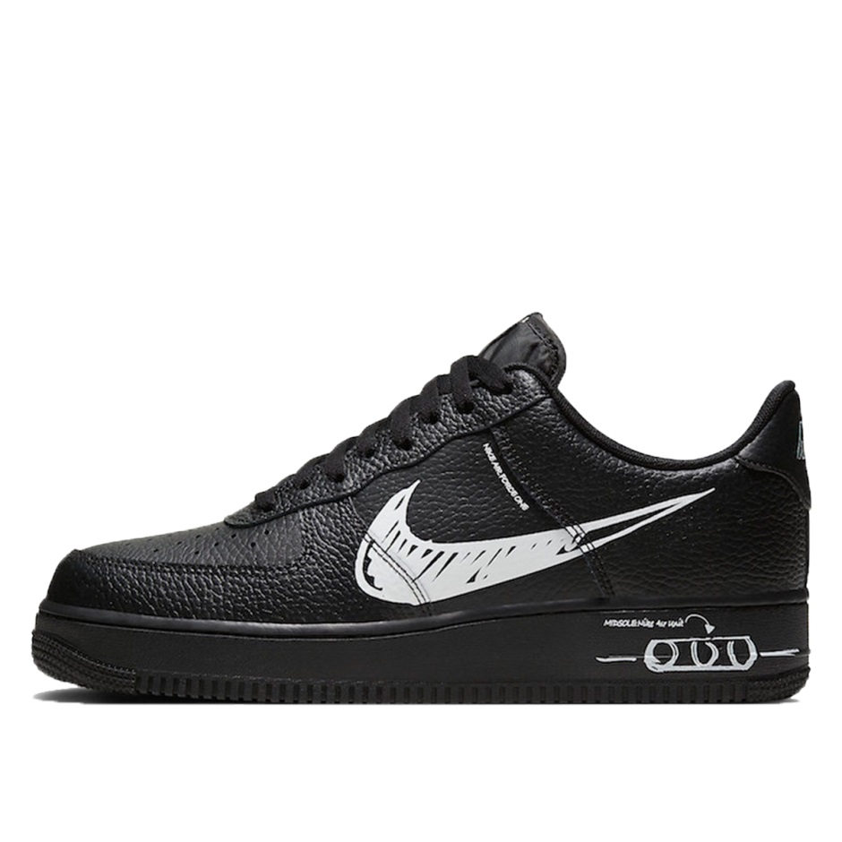 Klekt Air Force 1 χαμηλό σκίτσο μαύρο
