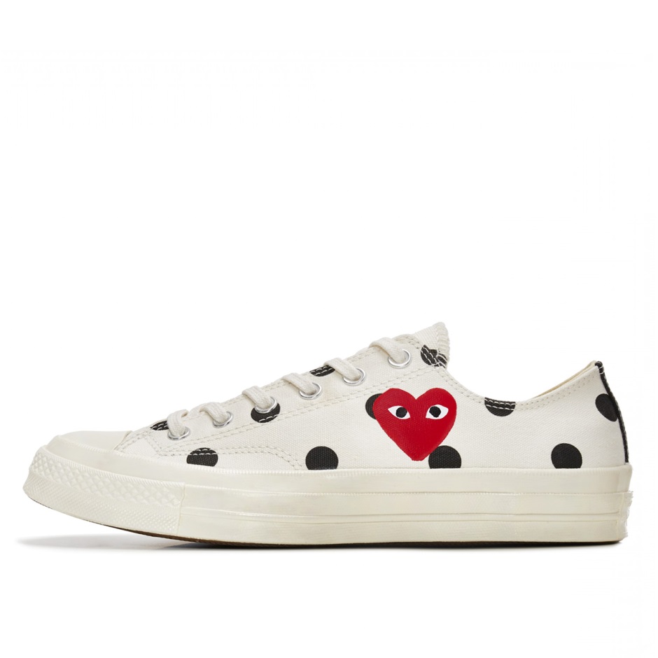Klekt Chuck Taylor All-Star 70s Ox Comme des Garcons CDG Polka Dot White