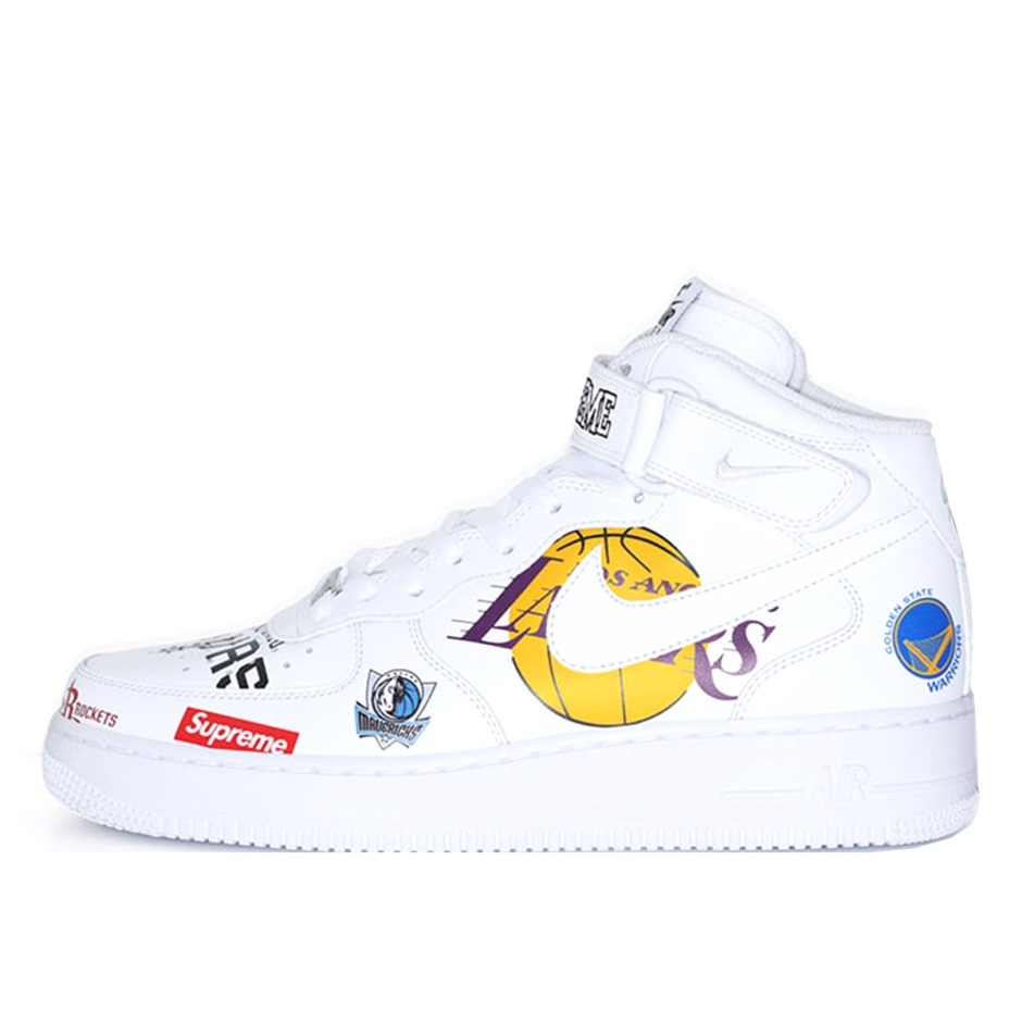 Klekt X Supreme X Nba Air Force 1 μεσαίο λευκό
