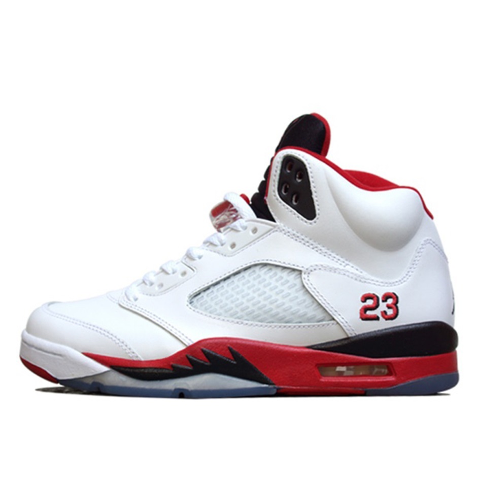 Nike Aj 5 V ρετρό φωτιά κόκκινη μαύρη γλώσσα (2013) Klekt