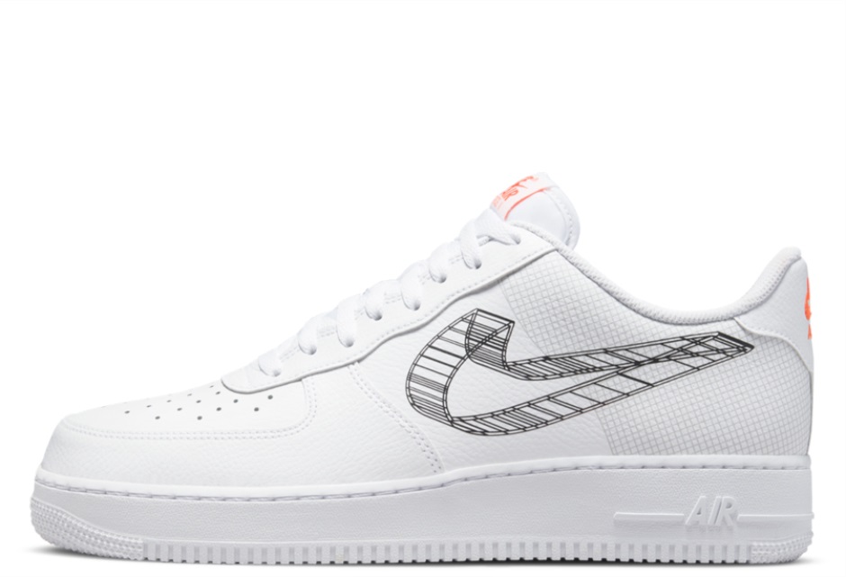 Air Force 1 Low 3D Swoosh White Klekt