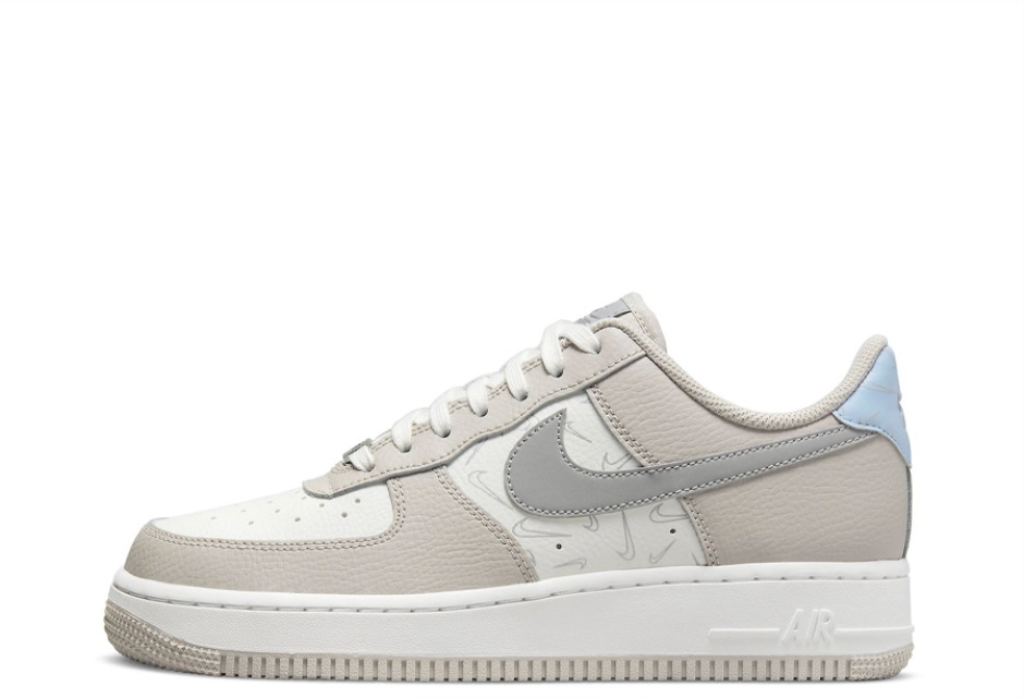 Klekt Air Force 1 χαμηλό ανακλαστικό μίνι Swoosh γκρι