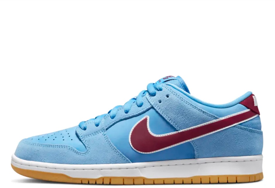 Klekt Dunk Low Valor Blue Team βυσσινί
