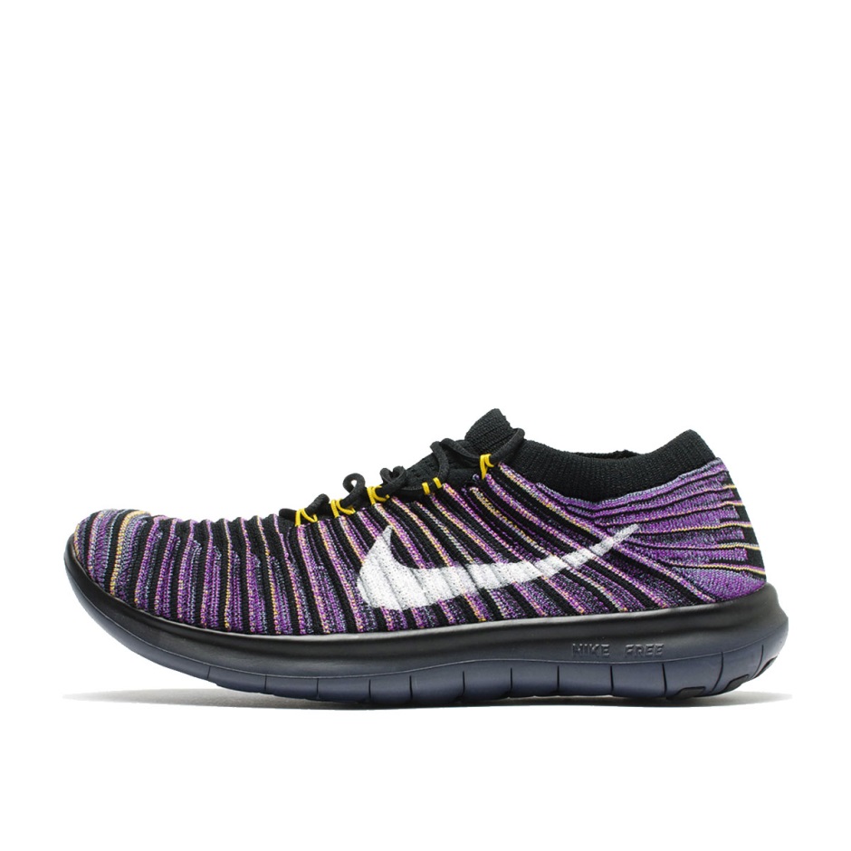 Klekt Wmns Nike Lab Free Rn Motion Flyknit μαύρο ζωηρό μωβ