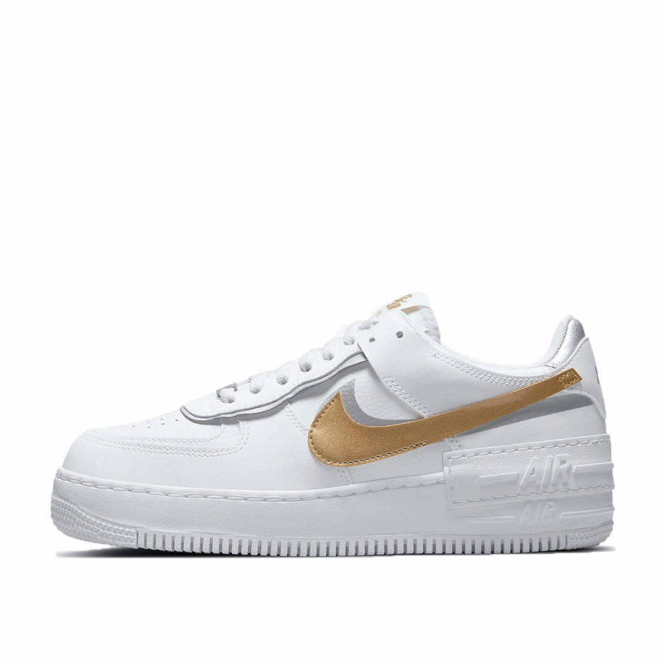 WMNS Air Force 1 Shadow Gold Swoosh Klekt