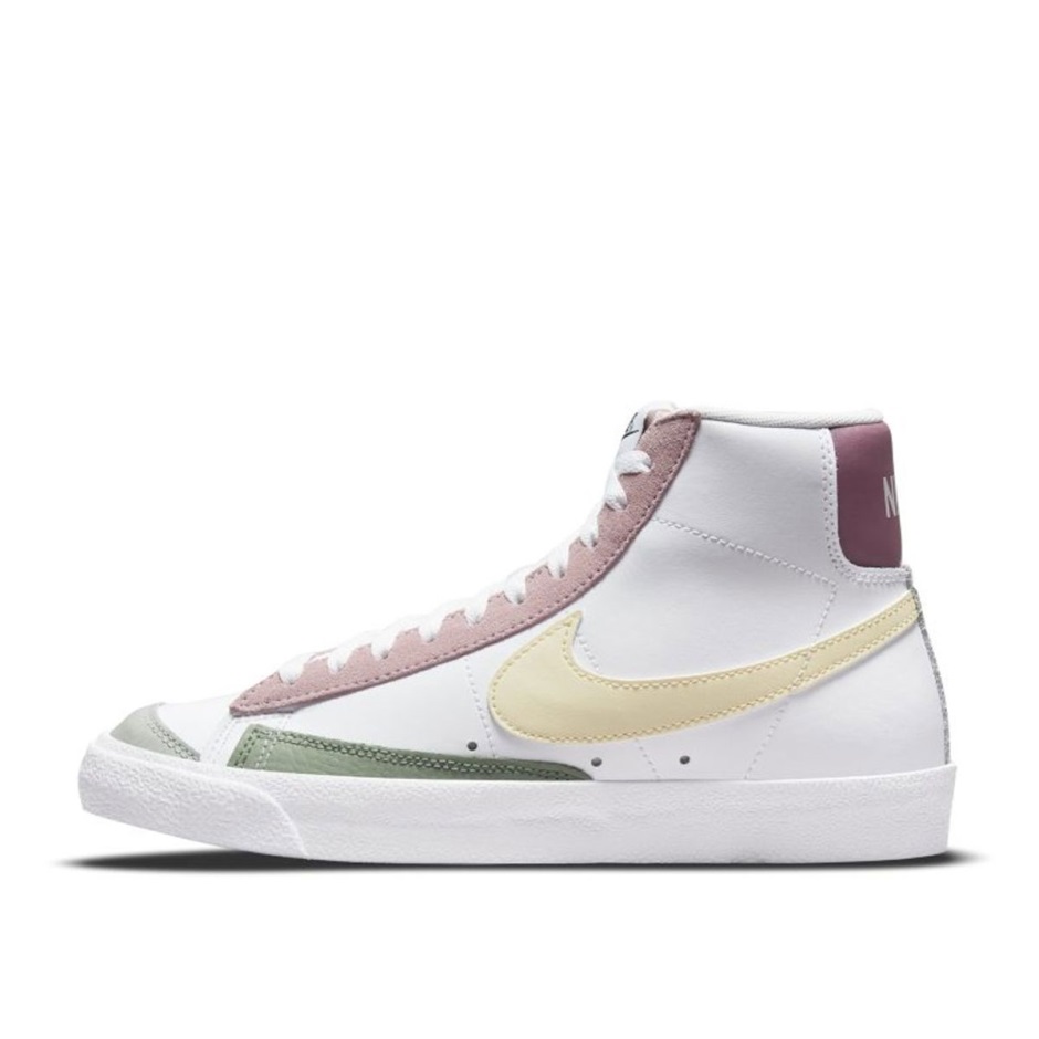 Wmns Blazer Mid 77 λευκό ροζ πράσινο κίτρινο Klekt